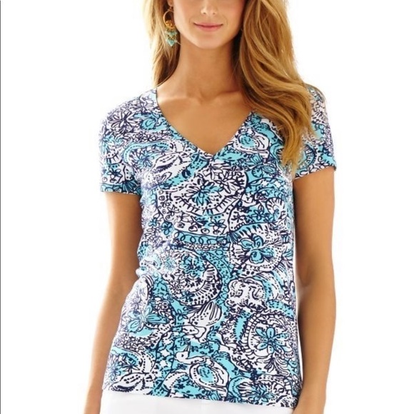 Lilly Pulitzer Tops - Lilly Pulitzer Michele Shorely Hippy Shake Top XS